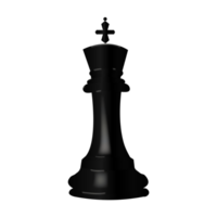 Isolated black king chess piece png