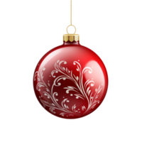 AI generated Christmas ball decoration soft smooth lighting png