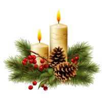AI generated Colorful Christmas Candles png
