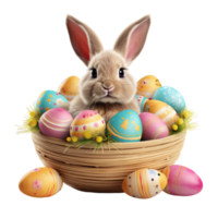 ai generado Pascua de Resurrección Conejo huevo animal png