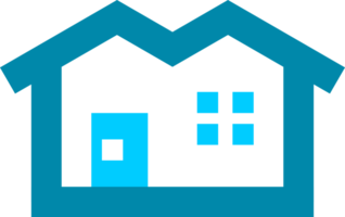 blauw huis icoon png