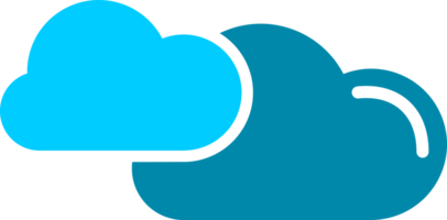 Blue cloud sky doodle icon png