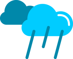 nubes tormenta con agua soltar lluvia icono png