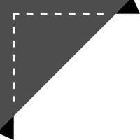 triangolo carta nastro angolo decorativo icona png