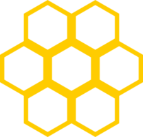 honeycomb sweet honey bee hexagon icon png