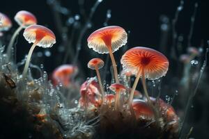 AI generated A microscopic fungus used in research into its usefulness. photo