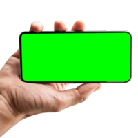 Black Businessman with Green Screen Chroma Key Smartphone png