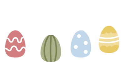 Hand drawn easter decoration clipart png