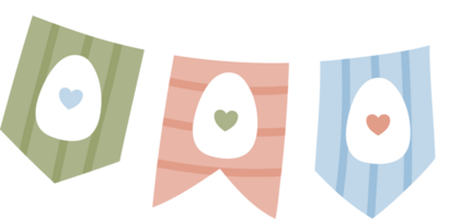 Hand drawn easter decoration clipart png