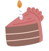 mão desenhado aniversário elemento clipart png