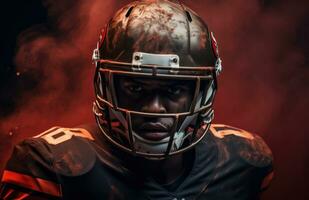 AI generated american football player faces photo