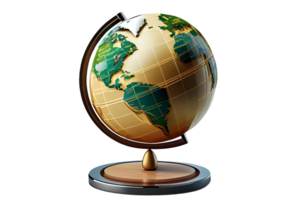 AI generated globe on stand png download