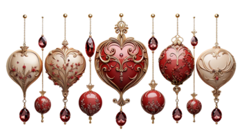 AI generated Amour Ornaments, Romantic Accents, Love themed Decor, decoration, Valentine Day Ornaments, anniversary design png