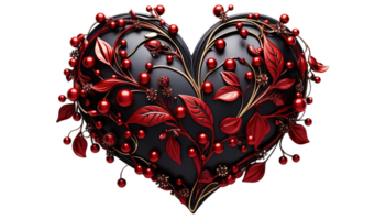 AI generated Romantic Accents, Valentine's Day Decorative Ornaments, Heart-themed Enhancements, Valentine's day background, flowers, card, design png