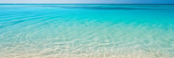 AI generated Birds Eye View of an Isolated Sandbar Amidst Crystal Clear Turquoise Waters with Space for Text photo