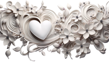 AI generated Romantic Flourishes, Elegant Valentine's Decor, Intricate Love Patterns, Affectionate Swirls, Decorative Romantic Twirls, Amour Curlicues, Transparent Romantic Ornaments png