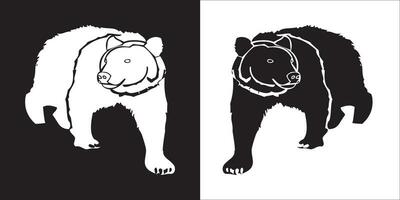 Illustration vector graphics of bear icon