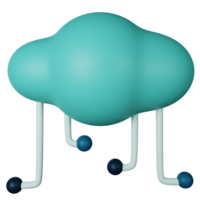 nuage l'informatique 3d icône illustration png