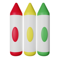 lápiz de color 3d icono ilustración png