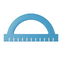 Protractor 3D Icon Illustration png