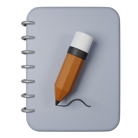 Sketchbook 3D Icon Illustration png