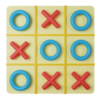 Tic Tac Toe 3D Icon Illustration png