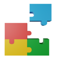 Puzzle 3D Icon Illustration png