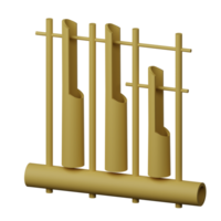 angklung 3d ikon illustration png