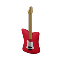 elétrico guitarra 3d ícone ilustração png