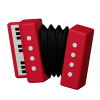 Accordion 3D Icon Illustration png