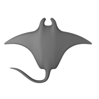 Manta Ray 3D Icon Illustration png