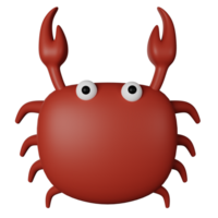 Crabe 3d icône illustration png