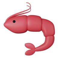 Prawn 3D Icon Illustration png