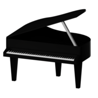 grande piano 3d ícone ilustração png