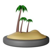 Island 3D Icon Illustration png