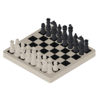 A chess board with white and black figures on it png