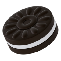 Chocolate biscuit icon isolated 3d render illustration png