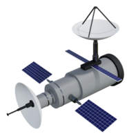 espaço satélite ícone isolado 3d rendido png