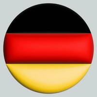 3D Flag of Germany on circle photo