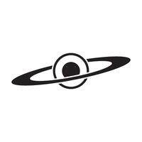 ringed planet icon vector