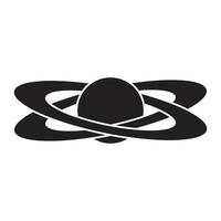 ringed planet icon vector