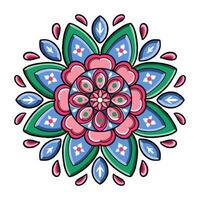 vector hermosa vistoso mandala diseño