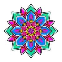 vector hermosa vistoso mandala diseño