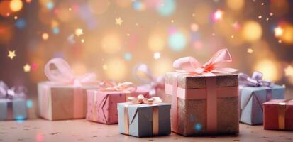 AI generated gifts inside different wrapping photo
