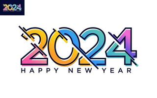 Modern vector graphic of 2024 logo happy new year, text 2024 template vector editable and resizable EPS 10