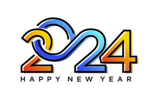 Modern vector graphic of 2024 logo happy new year, text 2024 template vector editable and resizable EPS 10