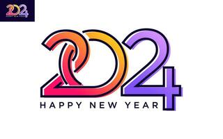 Modern vector graphic of 2024 logo happy new year, text 2024 template vector editable and resizable EPS 10