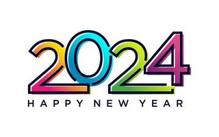 Modern vector graphic of 2024 logo happy new year, text 2024 template vector editable and resizable EPS 10