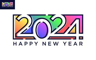 Modern vector graphic of 2024 logo happy new year, text 2024 template vector editable and resizable EPS 10