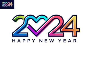 Modern vector graphic of 2024 logo happy new year, text 2024 template vector editable and resizable EPS 10